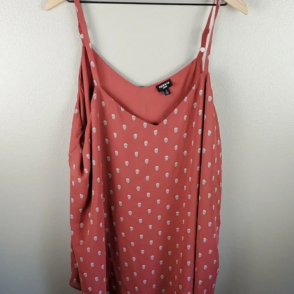 Torrid Sophie Rust Brown Skull Tank Top - Picture 2 of 5